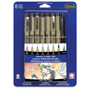 Open in modal - Manga Comic Pro Set, 8 Pieces Outside of Package