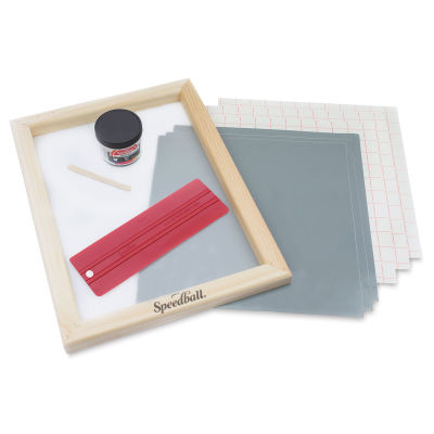 Speedball Beginner Craft Vinyl Screen Printing Kit (Kit contents)