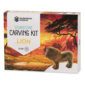 Open in modal - StudioStone Creative Lion Soapstone Carving Kit