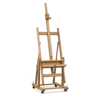 Blick by Jullian Convertible Easel - Angled view of easel upright with mast extended 