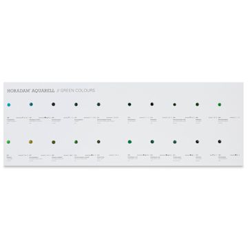 Open in modal - Schmincke Horadam Aquarell Artist Watercolor - 20 Green Colors Dot Card