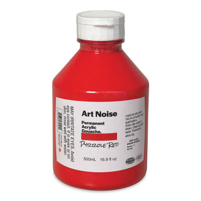 Tri-Art Art Noise Permanent Acrylic Gouache - Pyrrole Red, 500 ml, Bottle