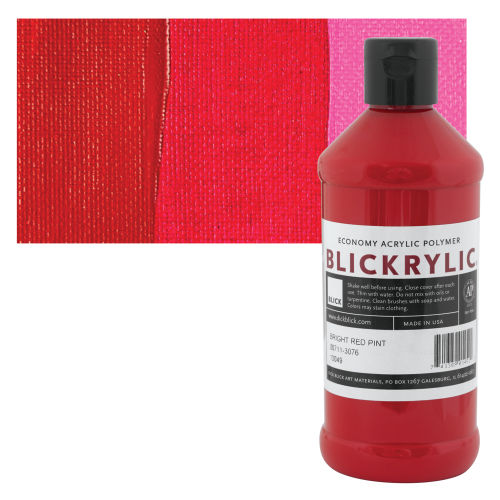 Blickrylic Student Acrylics - Bright Red, Pint