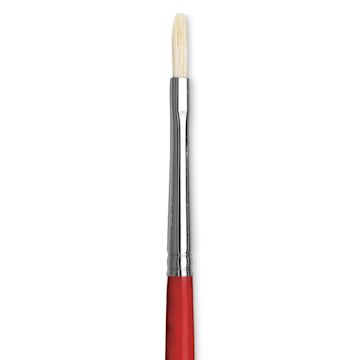 Open in modal - Da Vinci Maestro 2 Hog Bristle Brush - Short Filbert, Long Handle, Size 1 close up