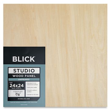 Open in modal - Blick Studio Artists' Wood Panels - Gallery Cradle, 24" x 24", 1-1/2" Cradle (Front)