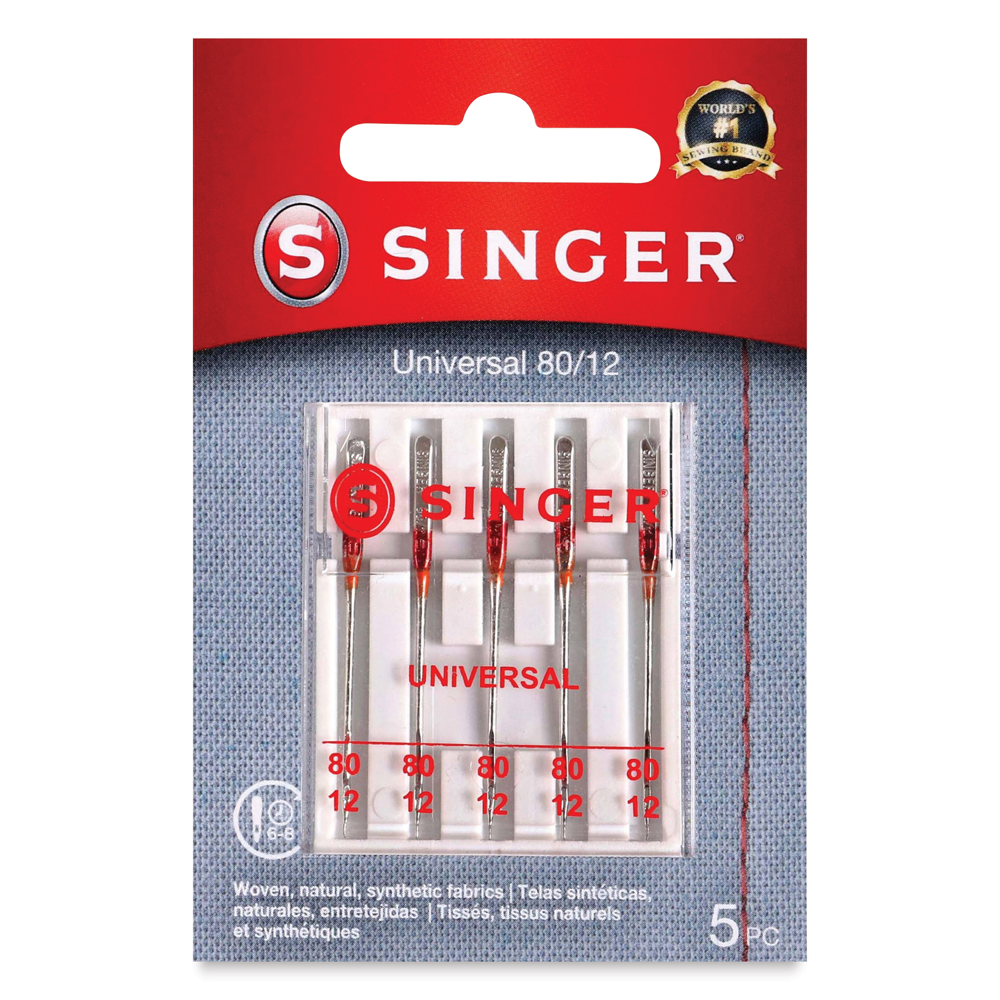 Singer Sewing Machine Needles - Universal, 80/12, Pkg of 5 | BLICK Art ...