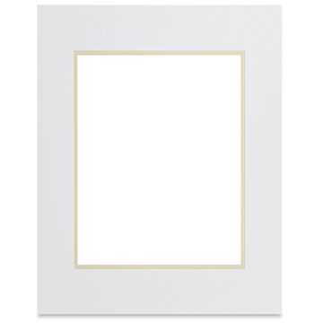 Open in modal - Blick Double Mat - Manor White/Ecru, 16" x 20" (10-1/2" x 13-1/2" Opening)