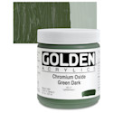 Golden Heavy Body Artist Acrylics - Chromium Oxide Green Dark, 8 oz Jar