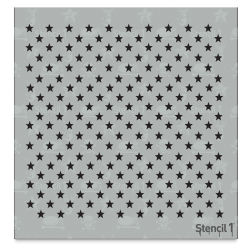 Stencil1 Stencil - Stars, Repeat Pattern, 5-3/4" x 6"