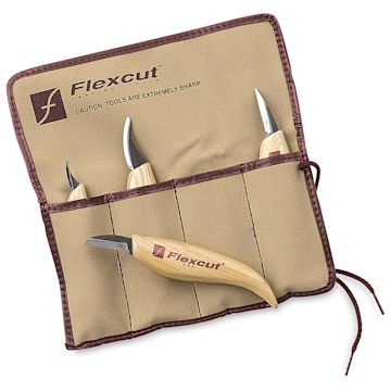 Open in modal - Flexcut Knife Set with Roll - Set of 4