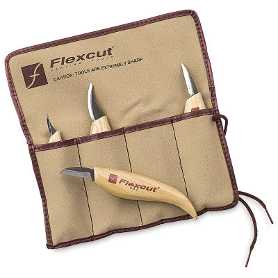 Flexcut Knife Set with Roll - Set of 4