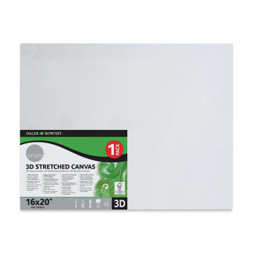 Daler-Rowney Simply 3D Stretched Cotton Canvas - 16" x 20", Gallery Profile 1-1/2"