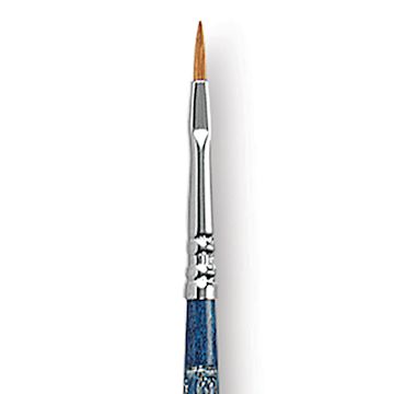 Open in modal - Escoda Optimo Kolinsky Sable Brush - Filbert, Long Handle, Size 1 close up