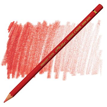 Open in modal - Caran d'Ache Pablo Colored Pencil - Scarlet pencil and swatch