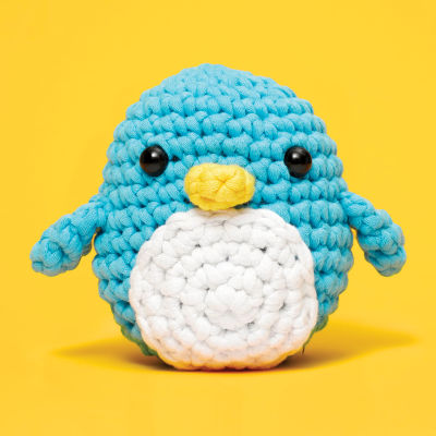 The Woobles Beginner Crochet Amigurumi Kit - Penguin, front