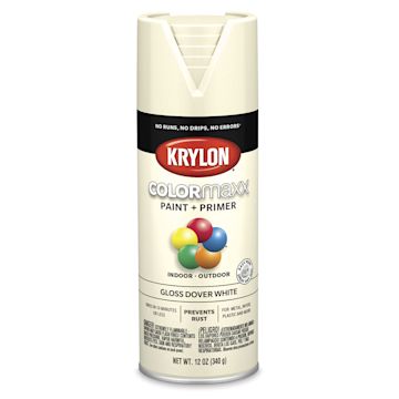 Open in modal - Krylon Colormaxx Spray Paint - Dover White, Gloss, 12 oz