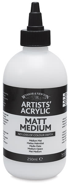 Open in modal - Winsor & Newton Artists' Acrylic Mediums - Front of bottle of Matte Medium
