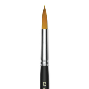 Blick Masterstroke Golden Taklon Brush - Round, Short Handle, Size 12 (close-up)