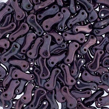 Open in modal - John Bead Czech Link Beads - Loose Glossy Black Lazure beads