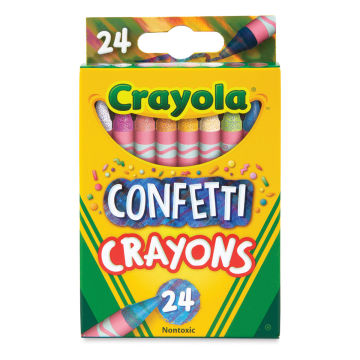 Crayola Confetti Crayons - Front of package of 24 
