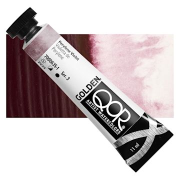 Open in modal - QoR Modern Watercolor - Perylene Violet, 11 ml tube and swatch