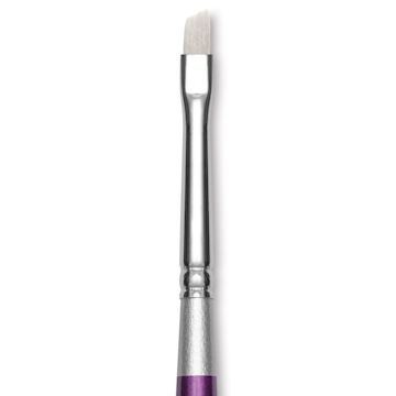 Open in modal - Silver Brush Silver Silk 88 Synthetic Brush - Short Handle, Angle, Size 1/8", close-up