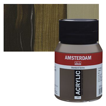 Open in modal - Amsterdam Standard Series Acrylic - Raw Umber, 500 ml bottle and swatch