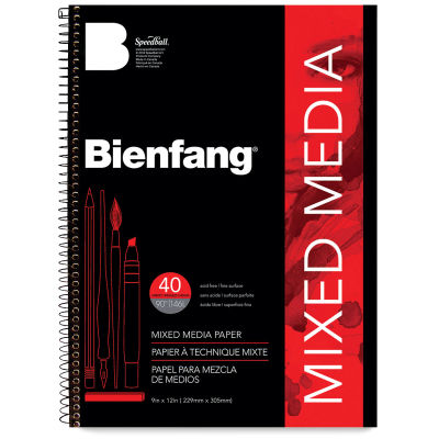 Bienfang Mixed Media -Pad - 12" x 9", 90 lb, 40 Sheets
