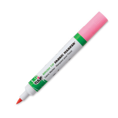 Tulip Brush Tip Fabric Marker - Pink (Cap off)