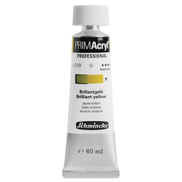 Open in modal - Schmincke Primacryl Professional Acrylic Paint - Brilliant Yellow, 60 ml Tube