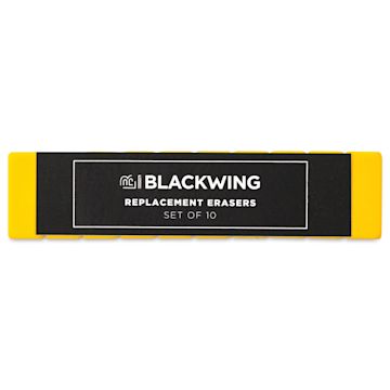Open in modal - Blackwing Pencil Replacement Erasers - Yellow, Box of 10 (in package)