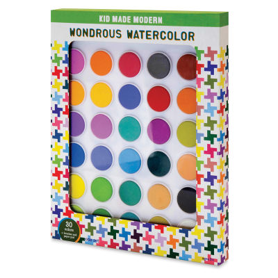 Wondrous Watercolor Kit - Front of window package showing watercolors