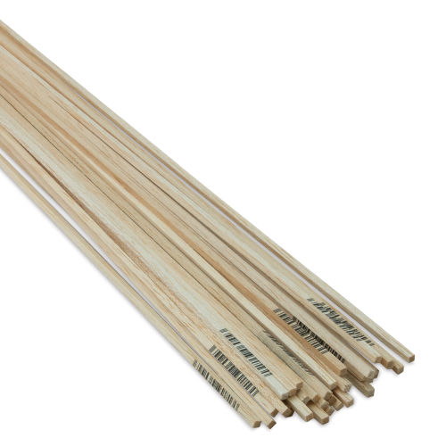 Midwest Products Genuine Balsa Wood Strips- 10 Pieces, 1/4 x 1/4 x 36