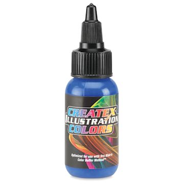 Open in modal - Createx Illustration Paints - Single 1 oz Cerulean Blue bottle