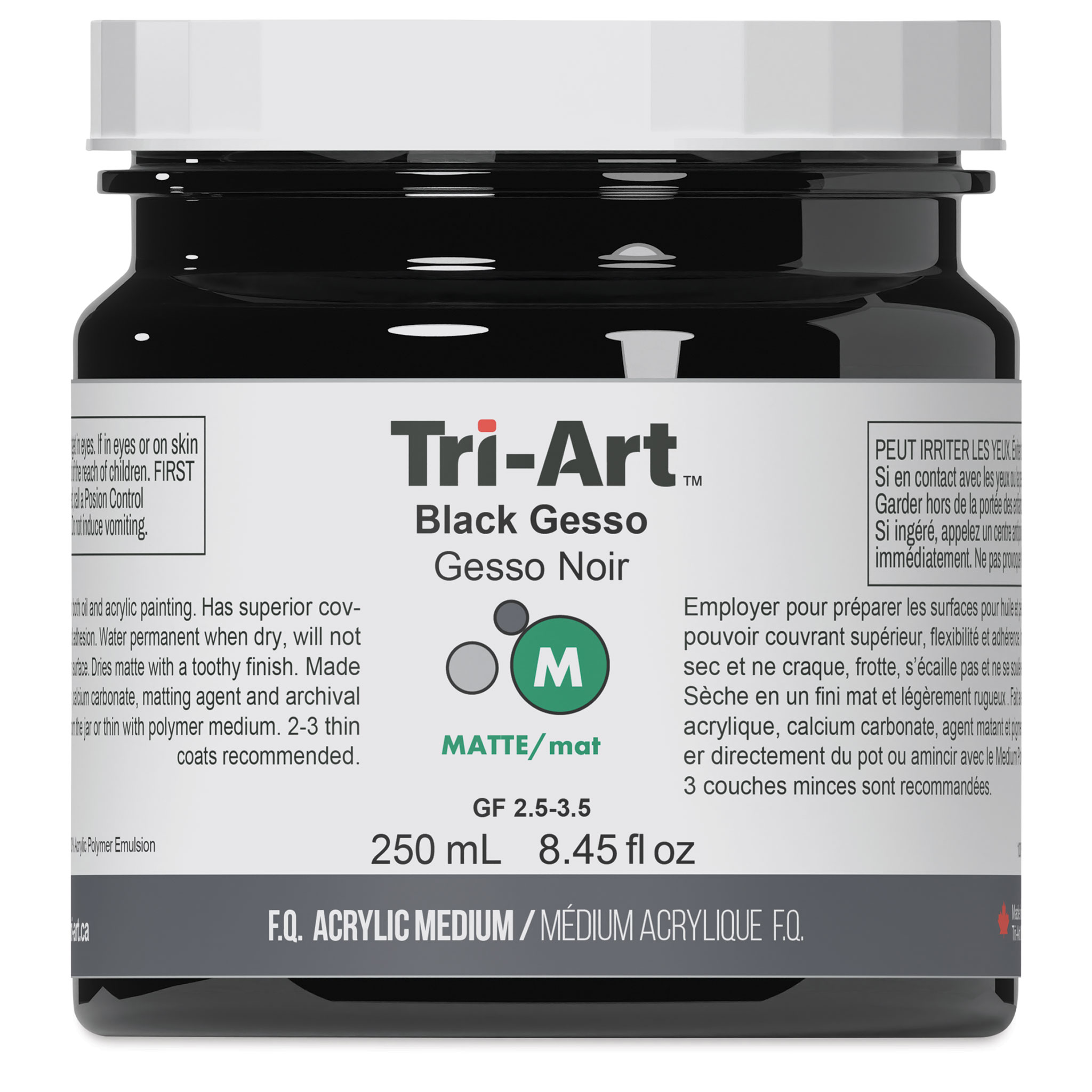 Tri-Art Acrylic Black Gesso