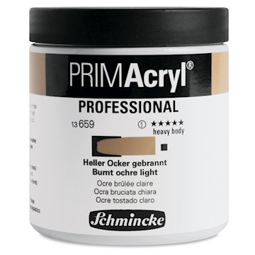 Open in modal - Schmincke Primacryl Professional Acrylic Paint - Burnt Ochre Light, 237 ml Jar