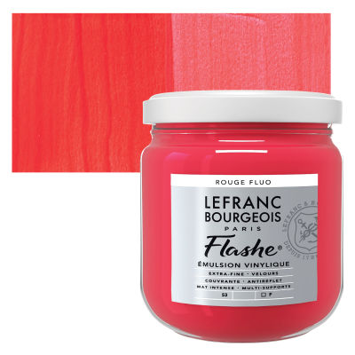 Lefranc & Bourgeois Flashe Vinyl Paint - Fluorescent Red, 400 ml jar