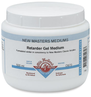 New Masters Retarder Gel Mediums - Front of 500 ml Jar