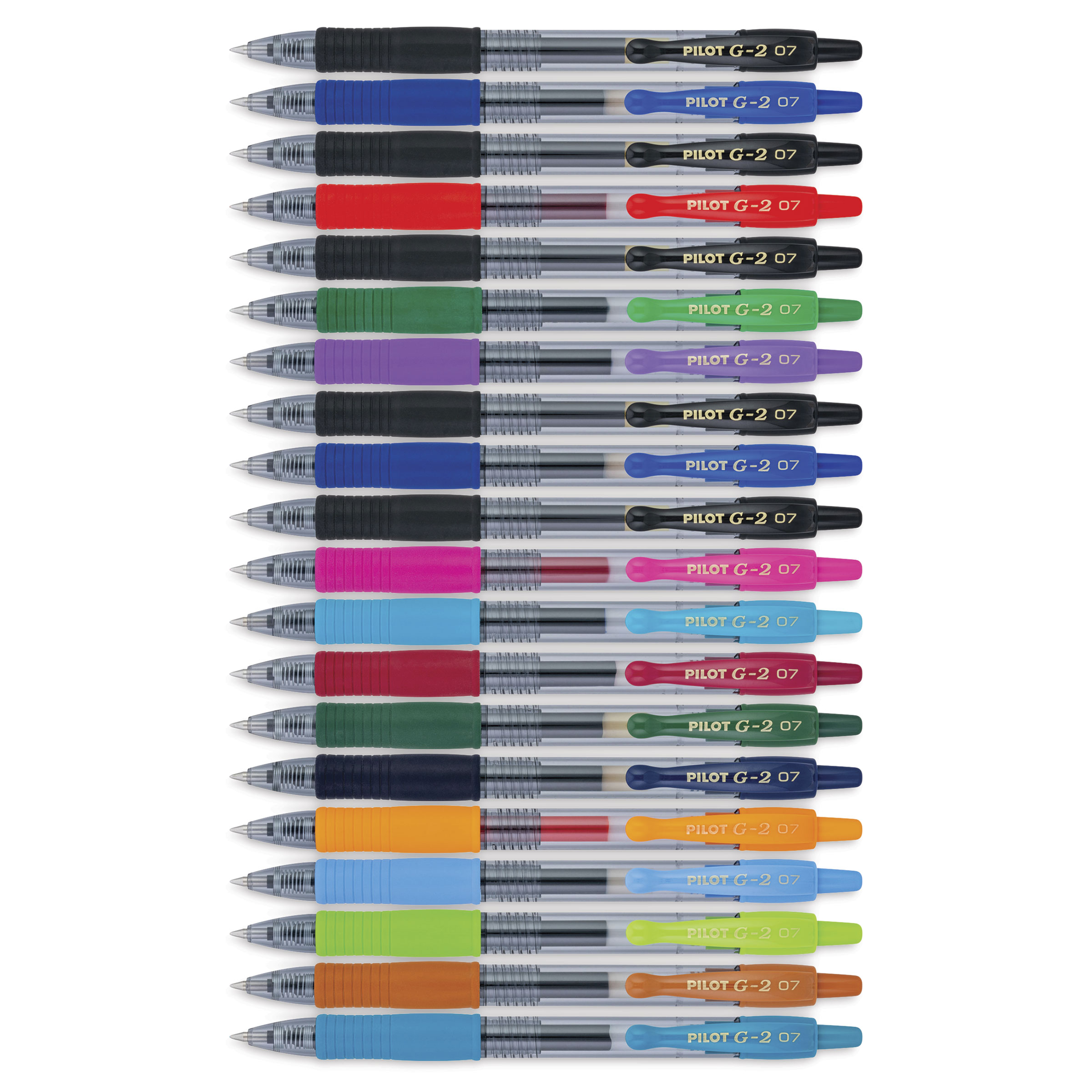 Pilot G2 Gel Pen Set - Assorted Colors, 0.7mm, Wallet Set of 20