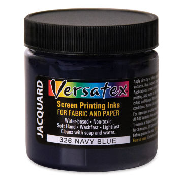 Jacquard Versatex Screen Printing Ink - Navy Blue, 4 oz jar