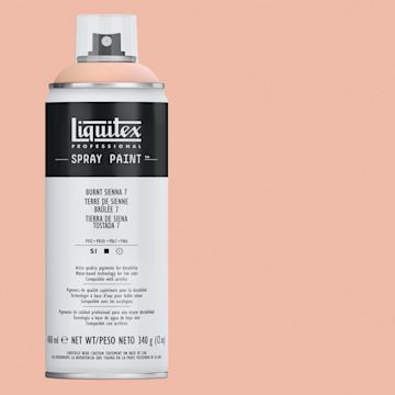 Open in modal - Liquitex Professional Spray Paint - Burnt Sienna 7, 400 ml can and swatch