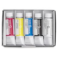 Holbein Artists' Gouache - Set of 5, Artists' Primary Colors, 15 ml Tubes