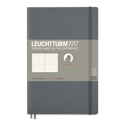 Leuchtturm1917 Dotted Softcover Notebook - Anthracite, 5" x 7-1/2"