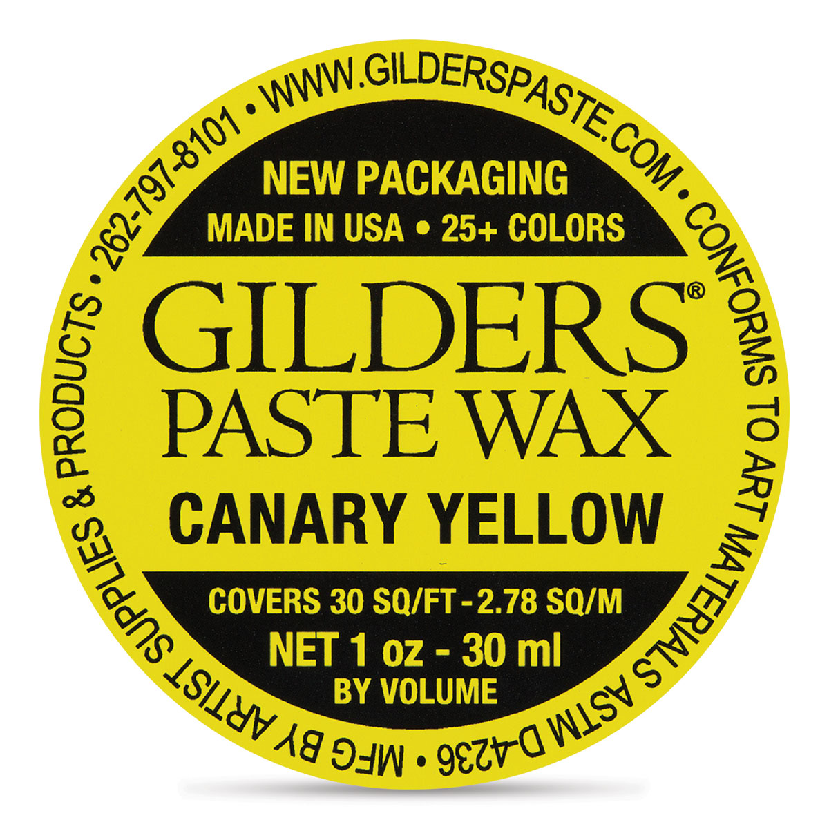 Wax paste, Gilders Paste®, canary yellow. Sold per 1-ounce