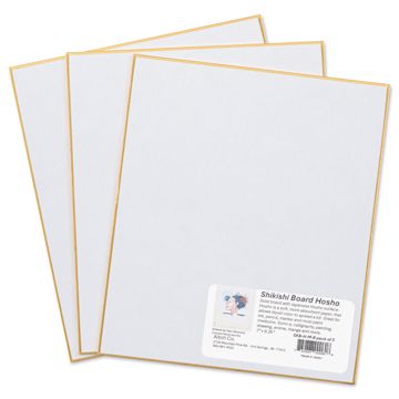 Open in modal - Aitoh Hosho Paper Shikishi Boards - 7" x 8-1/4", Pkg of 3, with packaging label