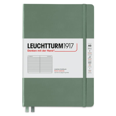 Leuchtturm1917 Ruled Hardbound Notebook - Olive, 5-3/4" x 8-1/4"
