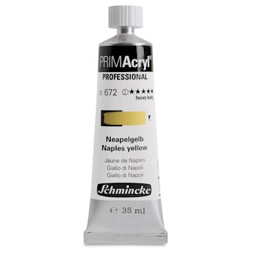 Open in modal - Schmincke Primacryl Professional Acrylic Paint - Naples Yellow, 35 ml Tube
