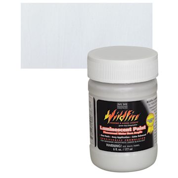 Open in modal - Wildfire Luminescent Fluorescent Acrylic Paint - Invisible Blue 6 oz bottle and swatch
