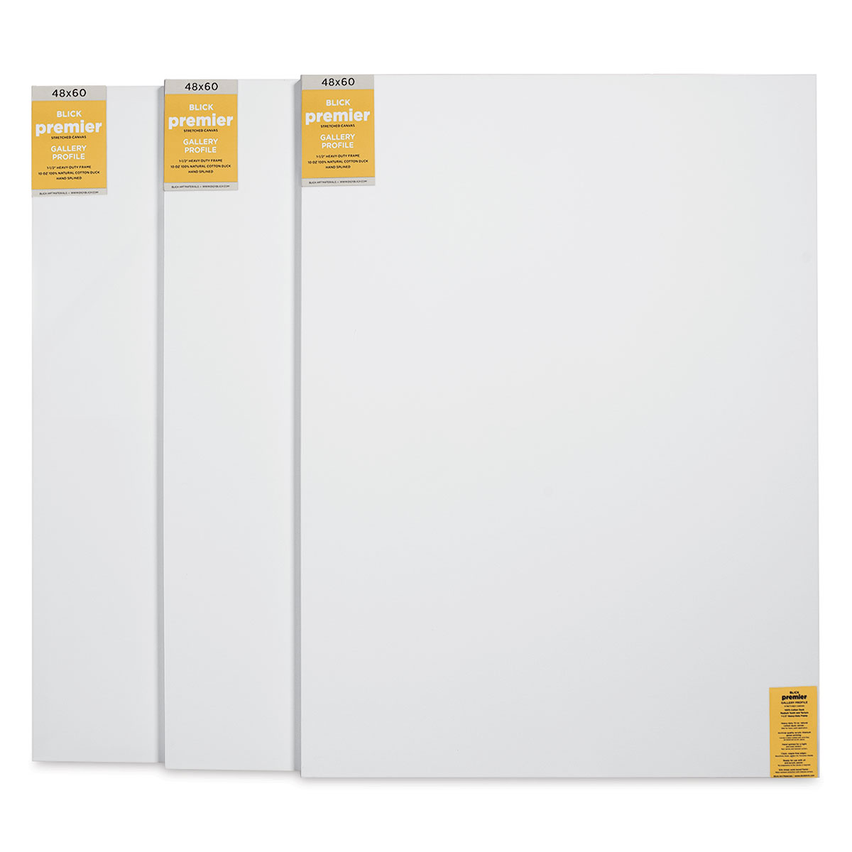 Milo Stretched Artist Canvas | 48x60 Inches | 2 Pack | 1.5” inch Thick Gallery Profile | 15 oz Primed Large Canvases for Painting, Ready to Paint