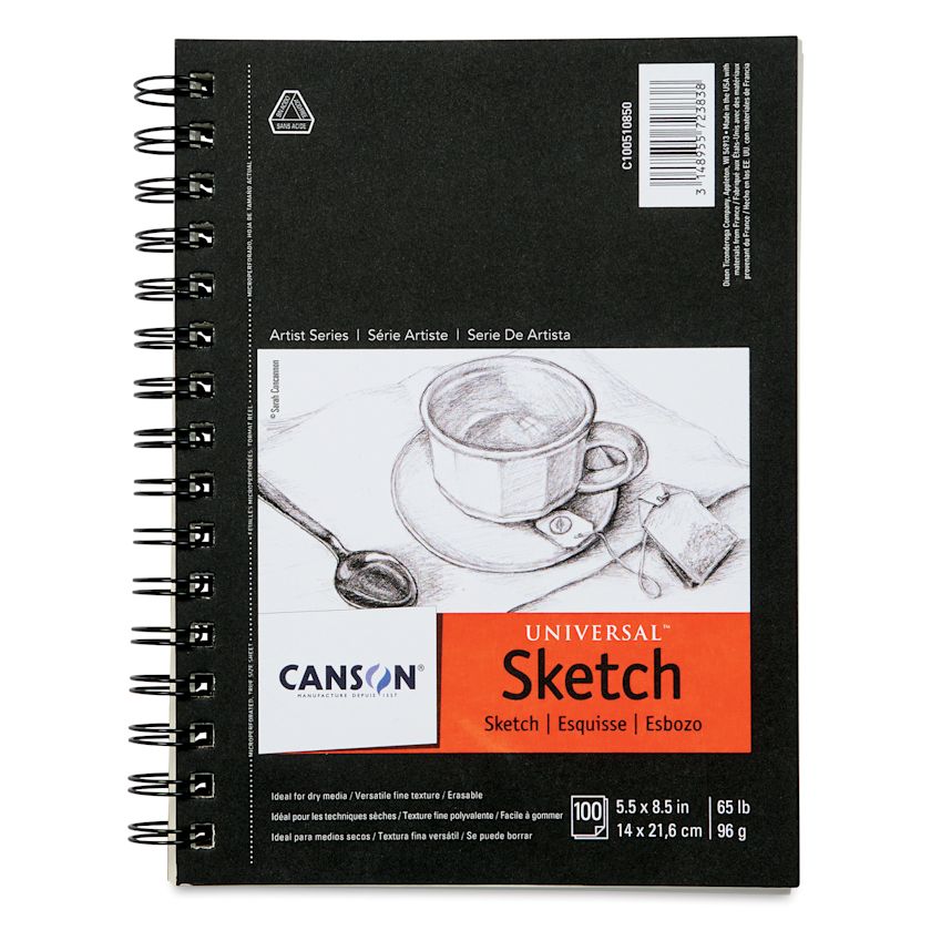 Canson Universal Sketch Pad 51/2" x 81/2", Portrait, 100 Sheets